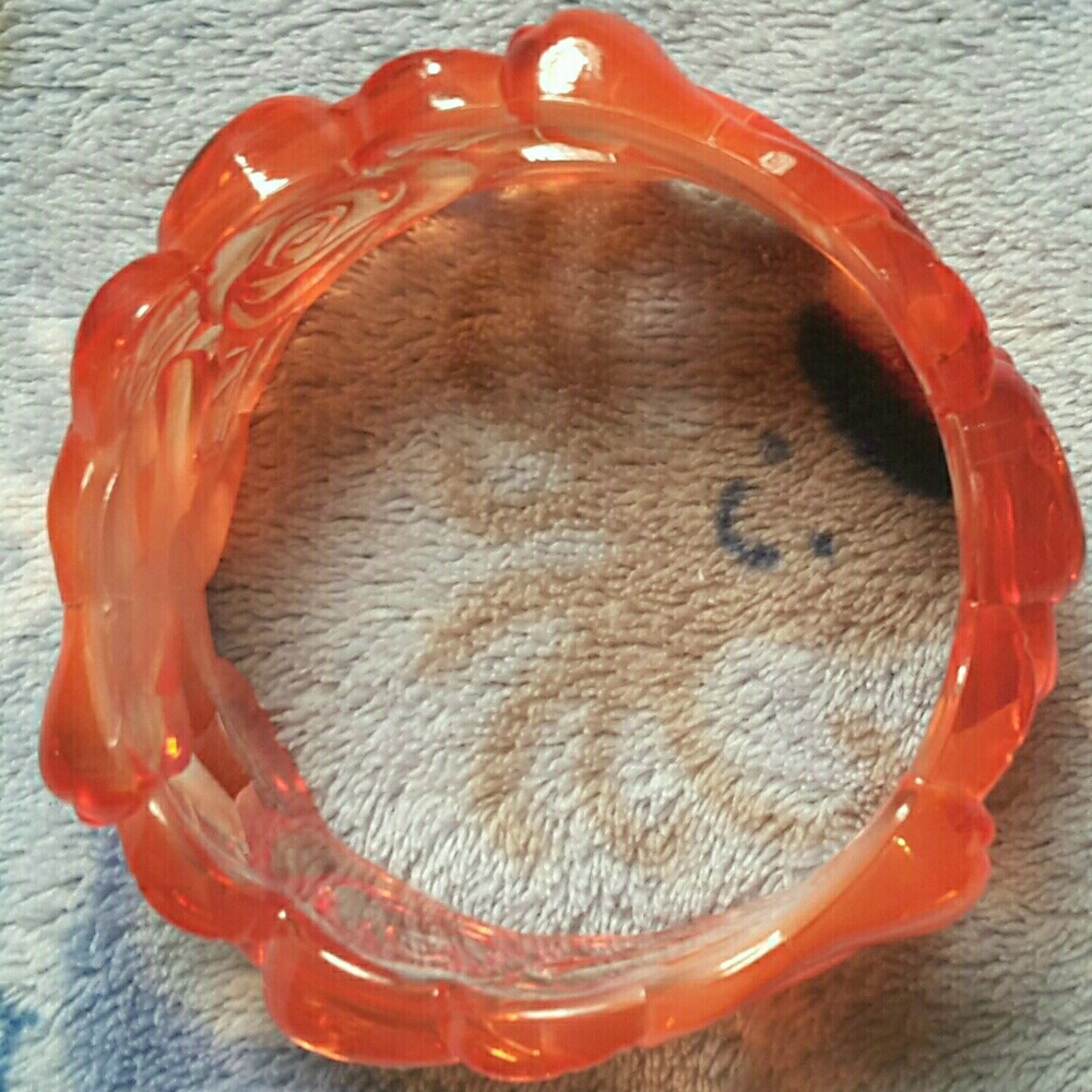 Orange Floral Bracelet